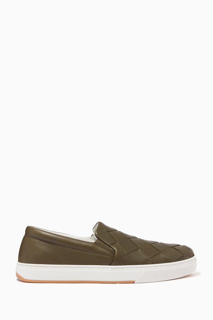 

Sneakers in Intrecciato Calfskin, Black
