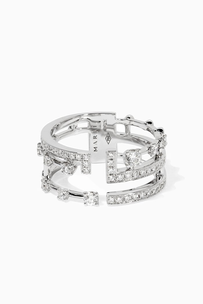 

Avenues Diamond Ring, Silver
