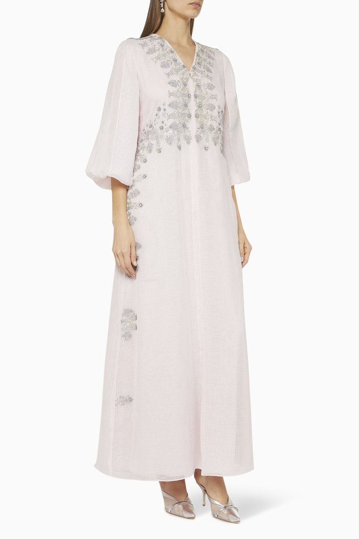 

Embellished Organza Kaftan, Pink