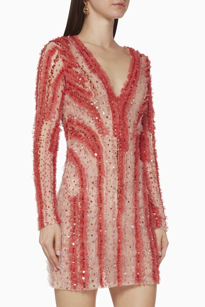 

Sequin Mesh Mini Dress, Multicolour