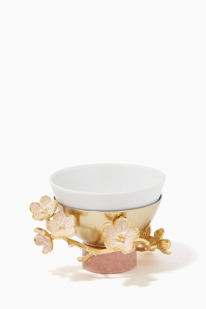 

Cherry Blossom Porcelain Dipping Bowl, White