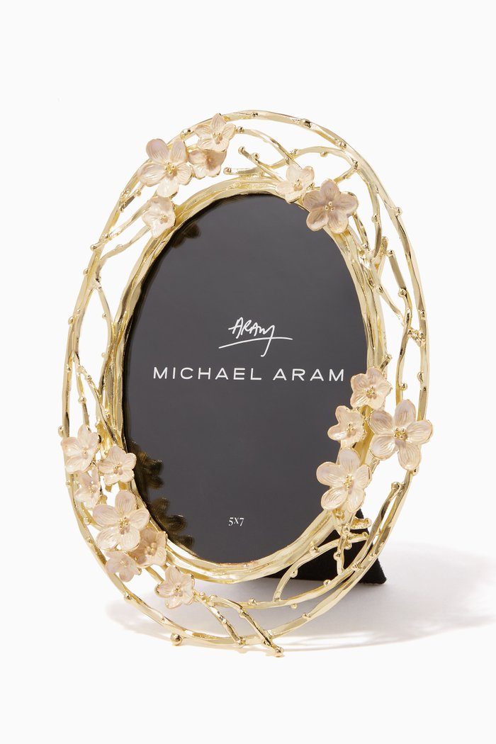 

Cherry Blossom Oval Frame (5 x 7"), Gold