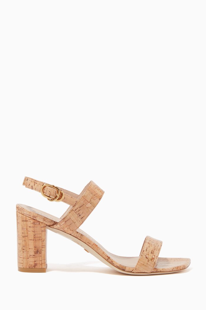 

Austine 75 Cork Leather Sandals, Brown