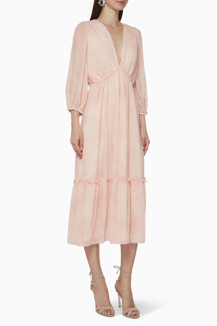 

Praise Beaded Midi Dress, Pink