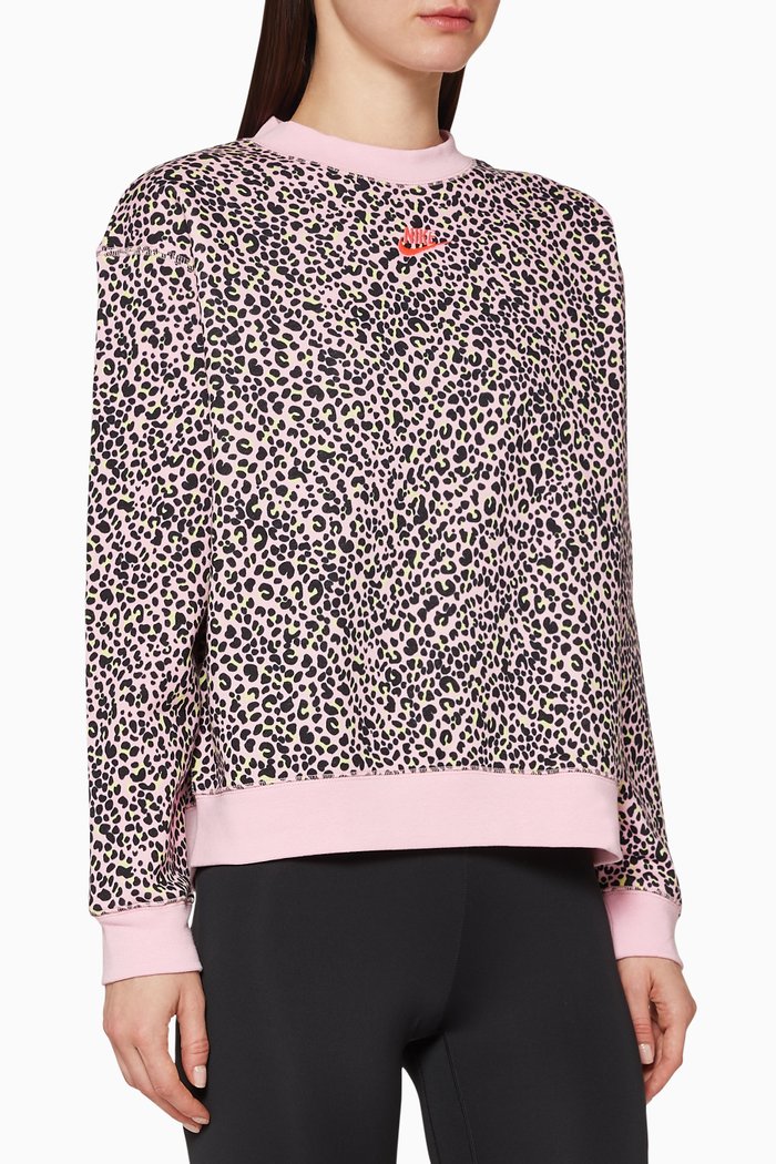 

Nike Crew Animal Print Sweatshirt, Pink