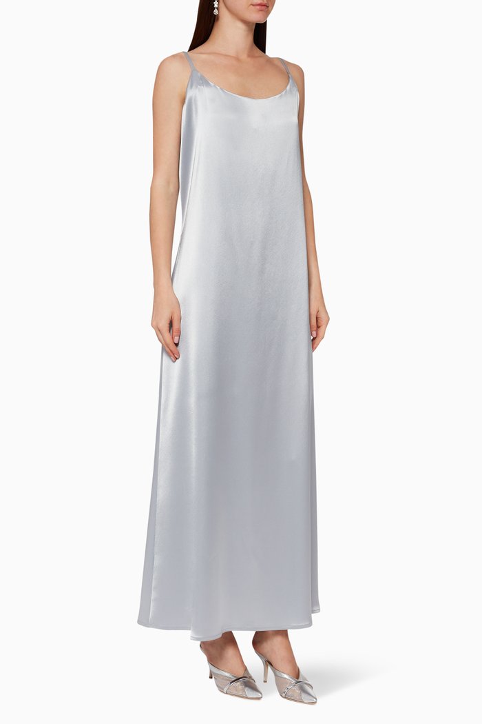 

Satin Inner Slip Dress, Grey