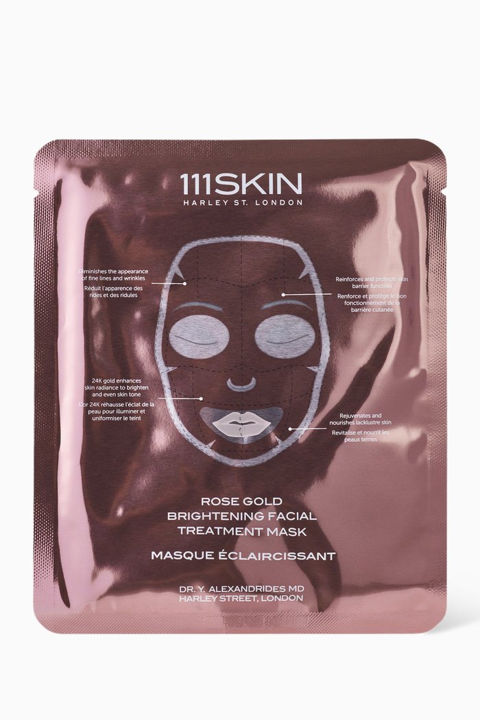 

Rose Gold Brightening Facial Treatment Masks, Pack of 5, Colourless
