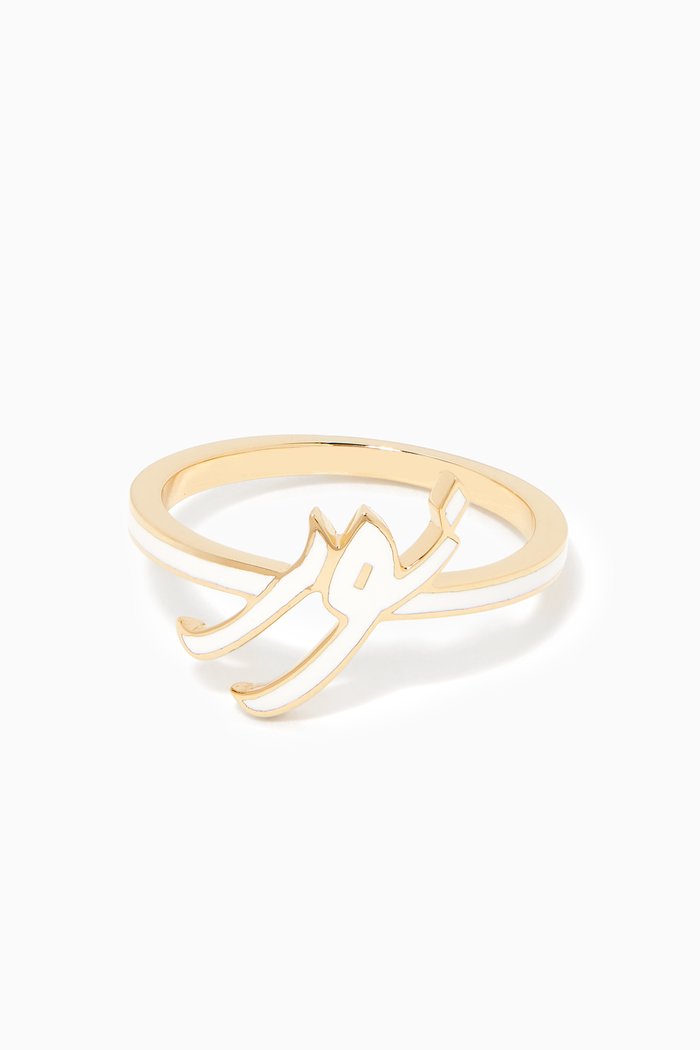 Mina Noor/Light Enamel Ring, Yellow