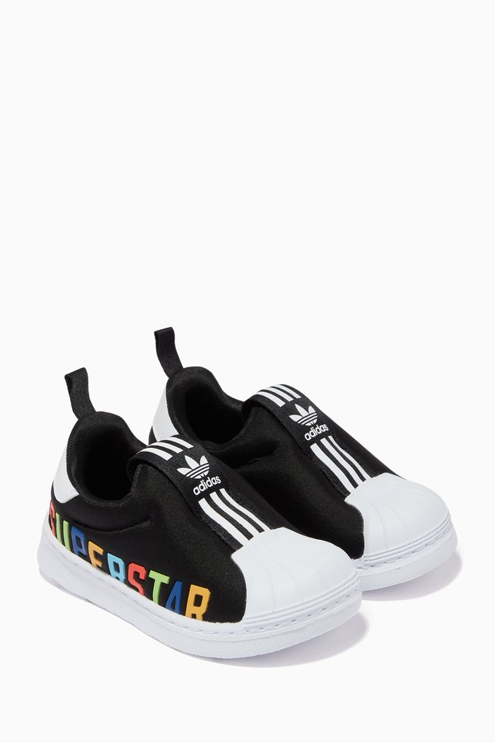 

360 X Superstar Sneakers in Mesh, Black