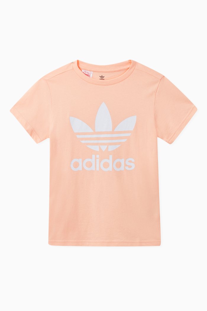 

Trefoil Cotton Jersey T-Shirt, Pink