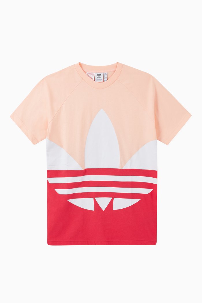 

Large Colour-block Trefoil T-Shirt, Pink