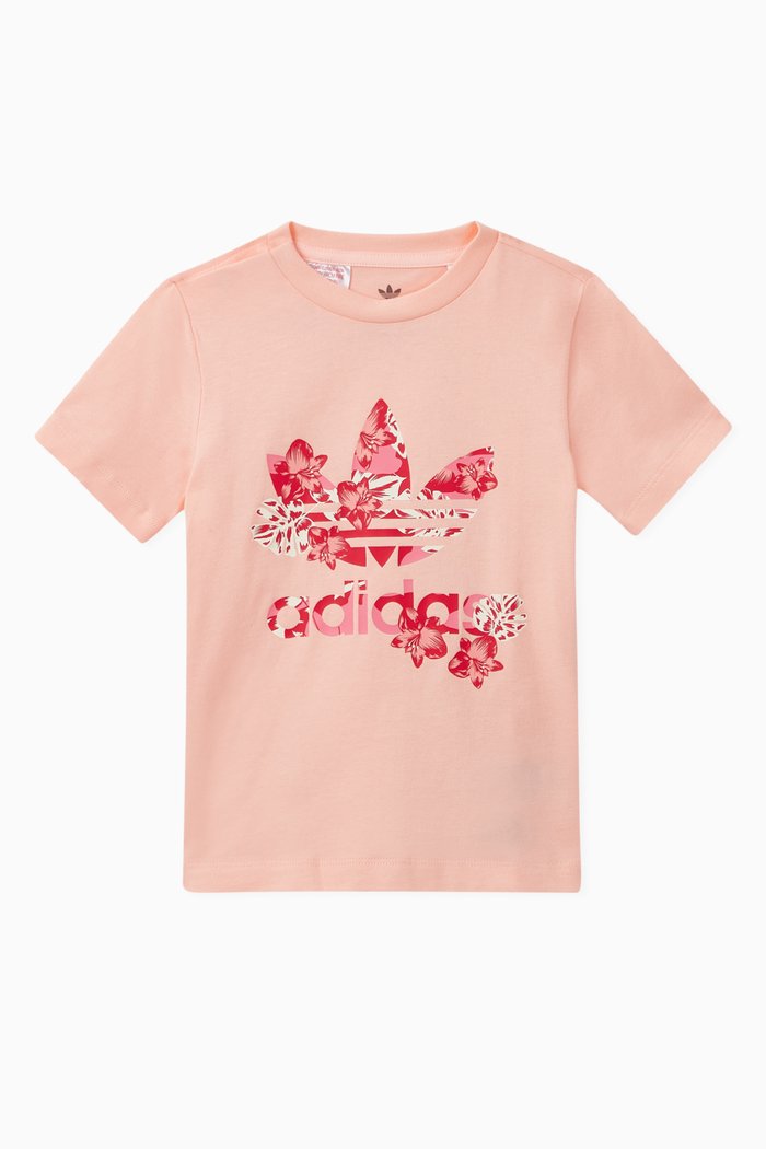 

Trefoil Cotton Jersey T-Shirt, Pink