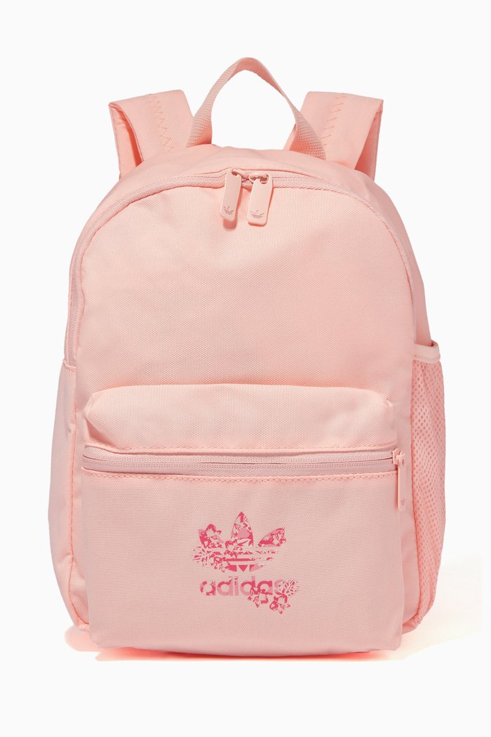 

Floral Trefoil Backpack in Polyester, Pink