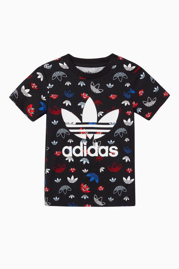 Trefoil Graphic T-Shirt, Black