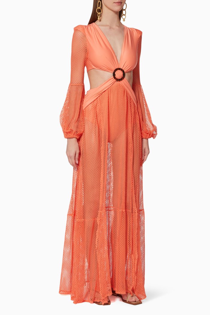 

Mesh Beach Dress, Orange
