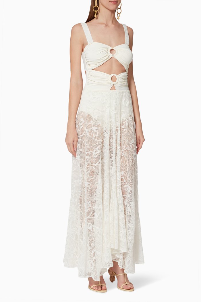 

Lace Beach Dress, White