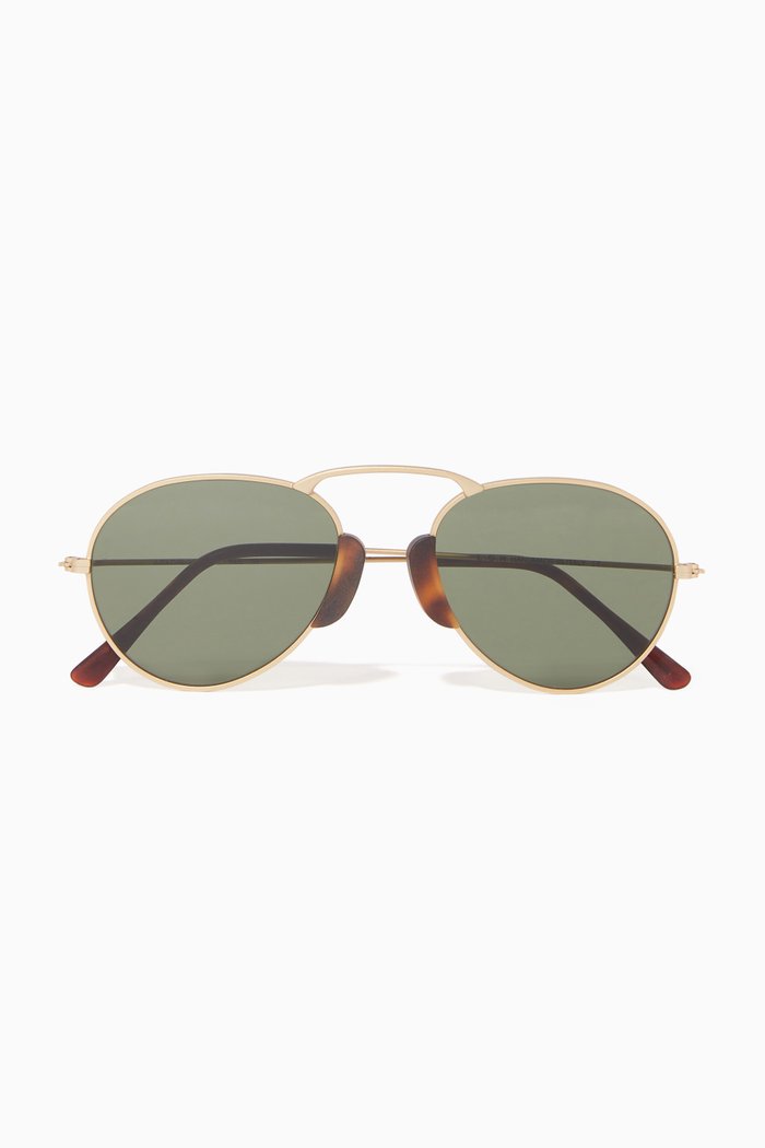 

54 Agadir Aviator Sunglasses, Gold
