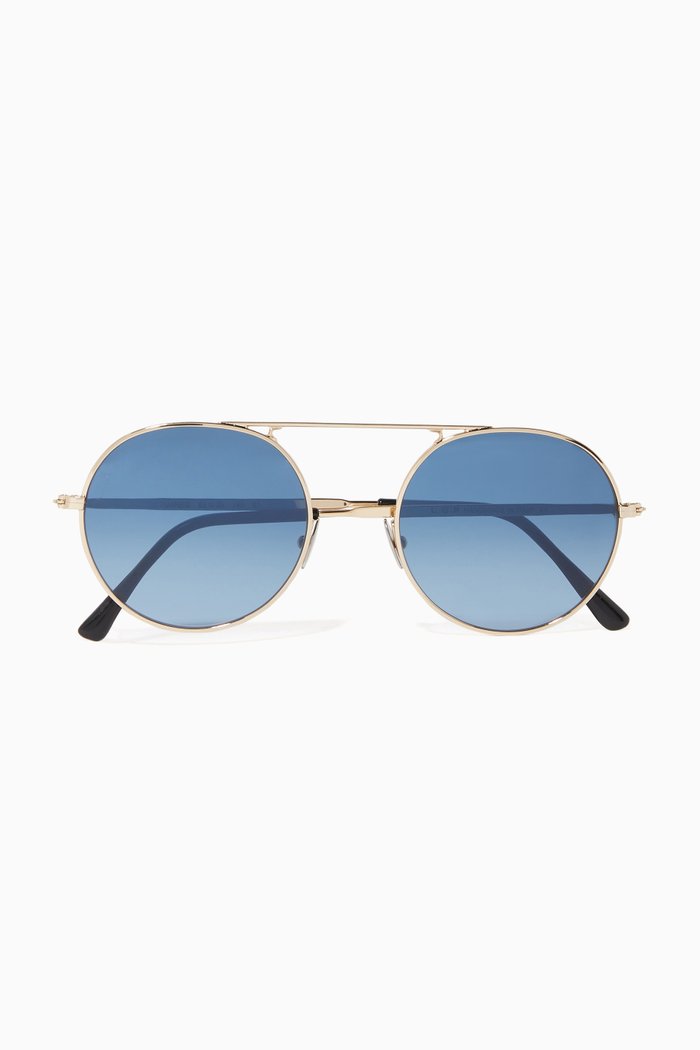 

52 Tuareg Aviator Sunglasses, Gold
