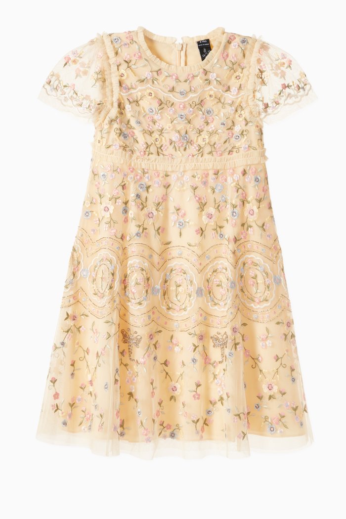 

Sweet Petal Embroidered Dress, Pink