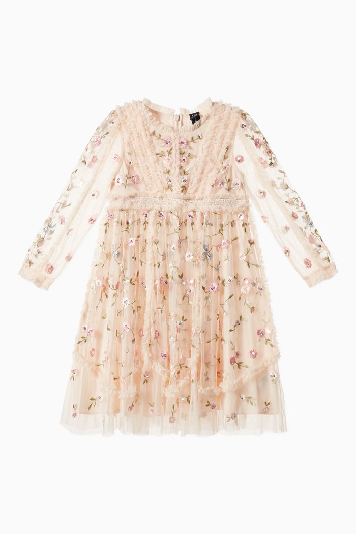 

Wallflower Embroidered Dress, Pink