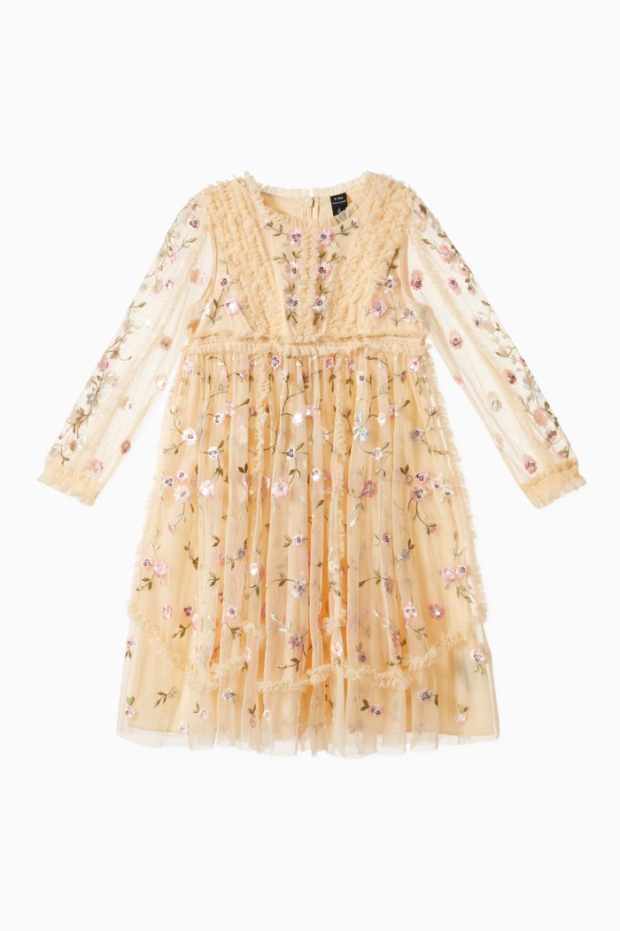 

Wallflower Embroidered Dress, Pink