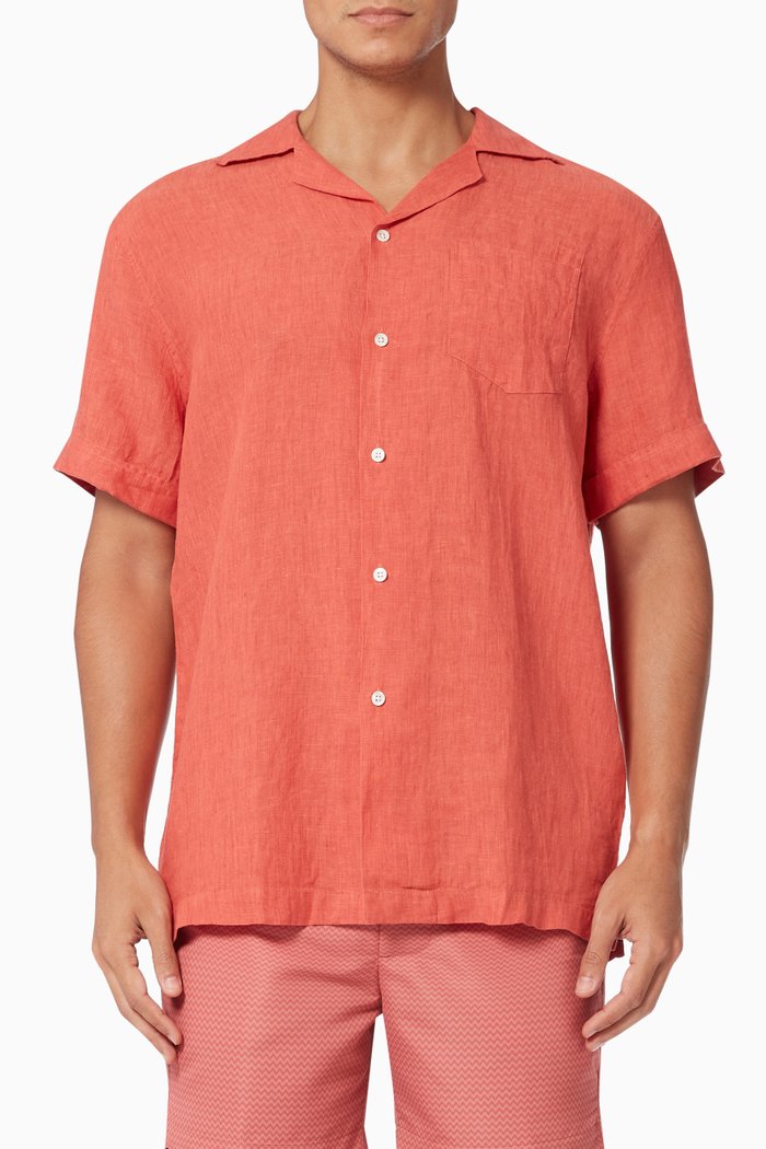

Thomas Shirt in Linen, Red