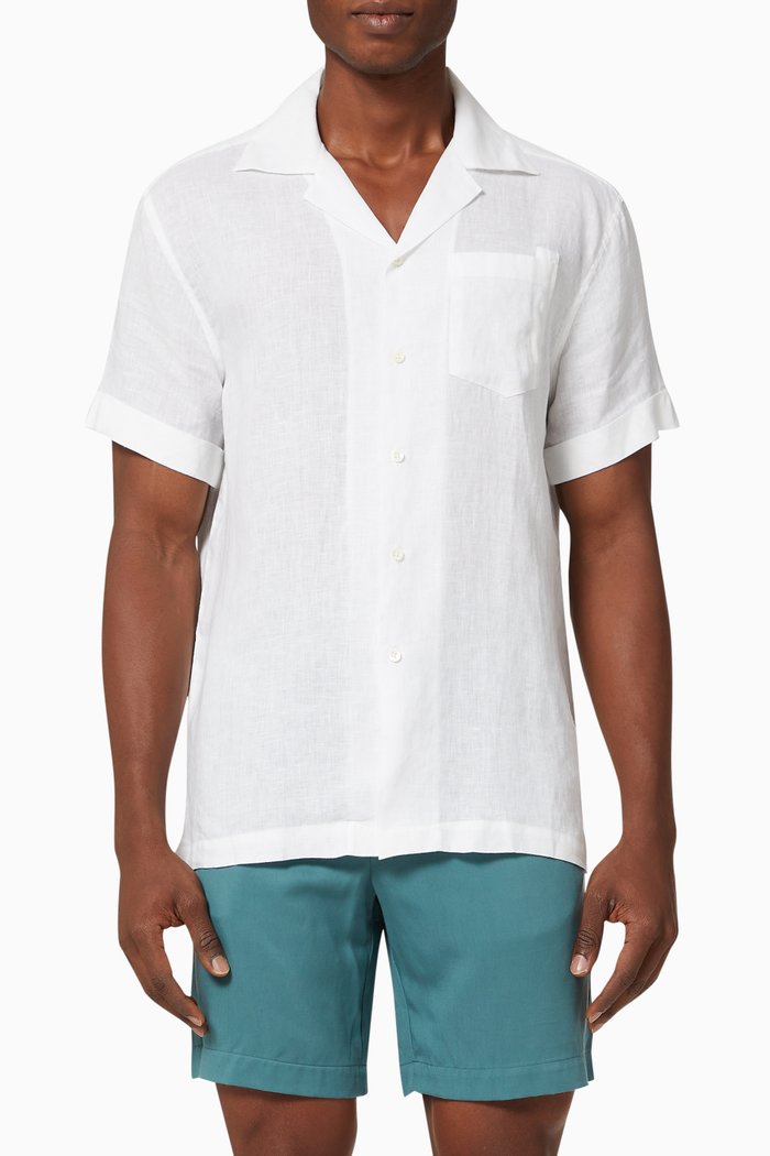 

Thomas Shirt in Linen, White