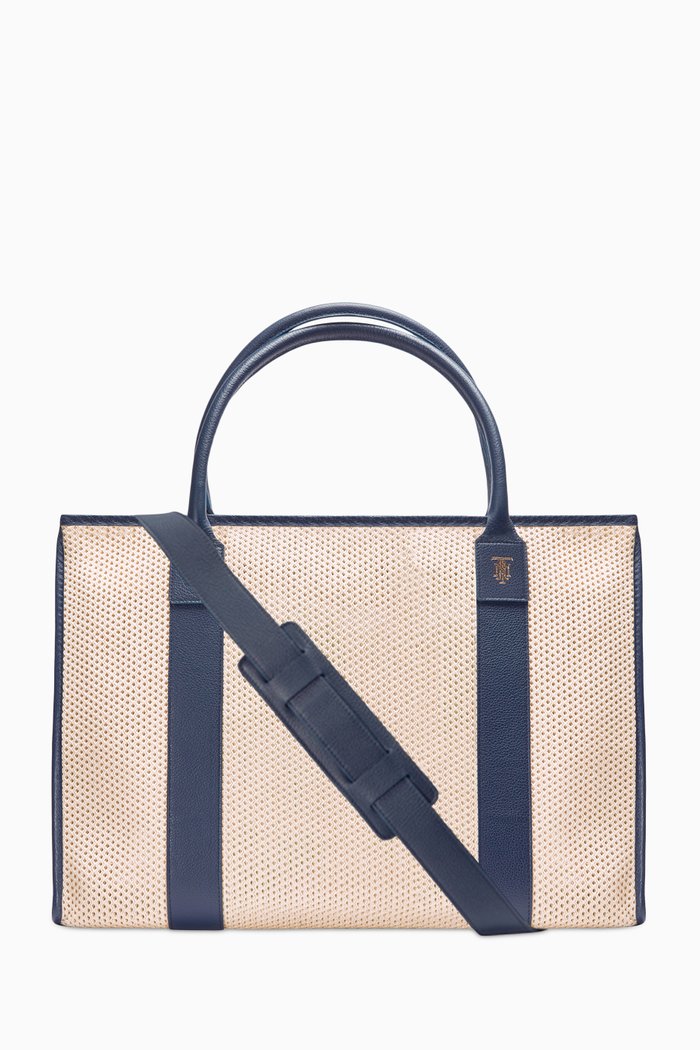 

Elektra Leather & Mesh Bag, Blue