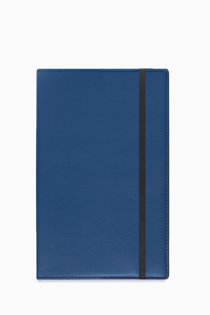 

Large Leather Notebook Cover, Blue