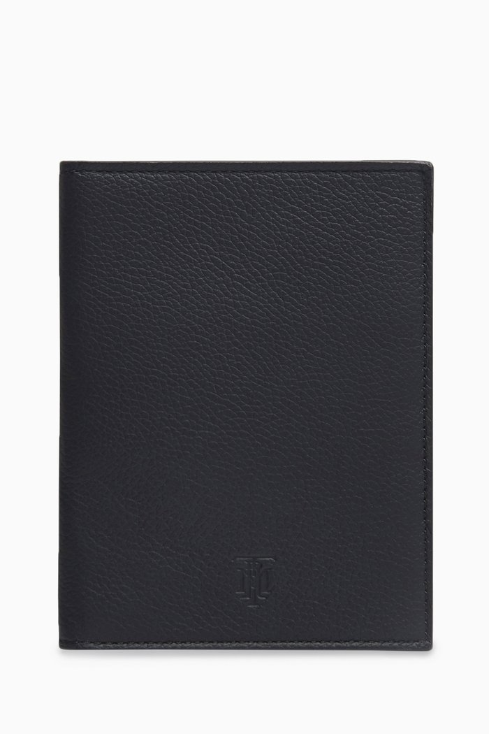 

Grain Leather Passport Cover, Black