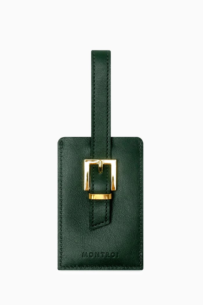 

Leather Luggage Tag, Green