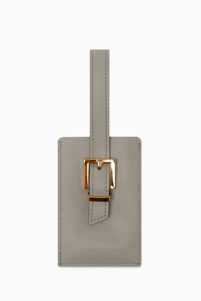 

Leather Luggage Tag, Grey