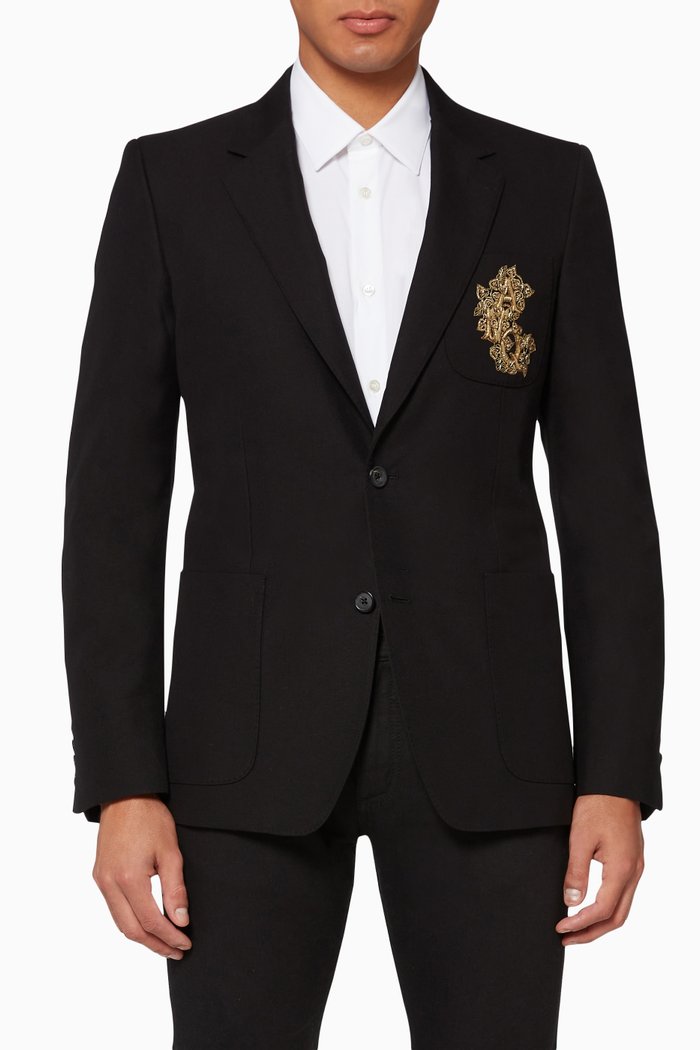 

Crystal Ivy AMQ Embroidered Jacket, Black