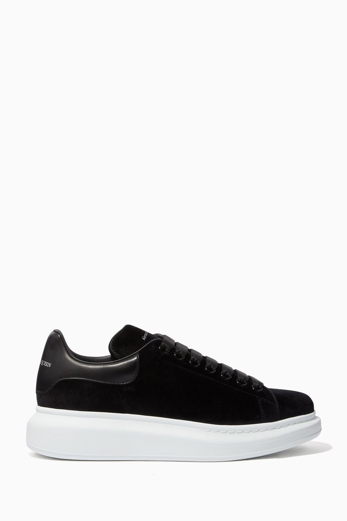 

Oversized Velvet Sneakers, Black