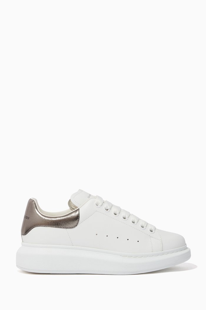 

Oversized Leather Sneakers, White