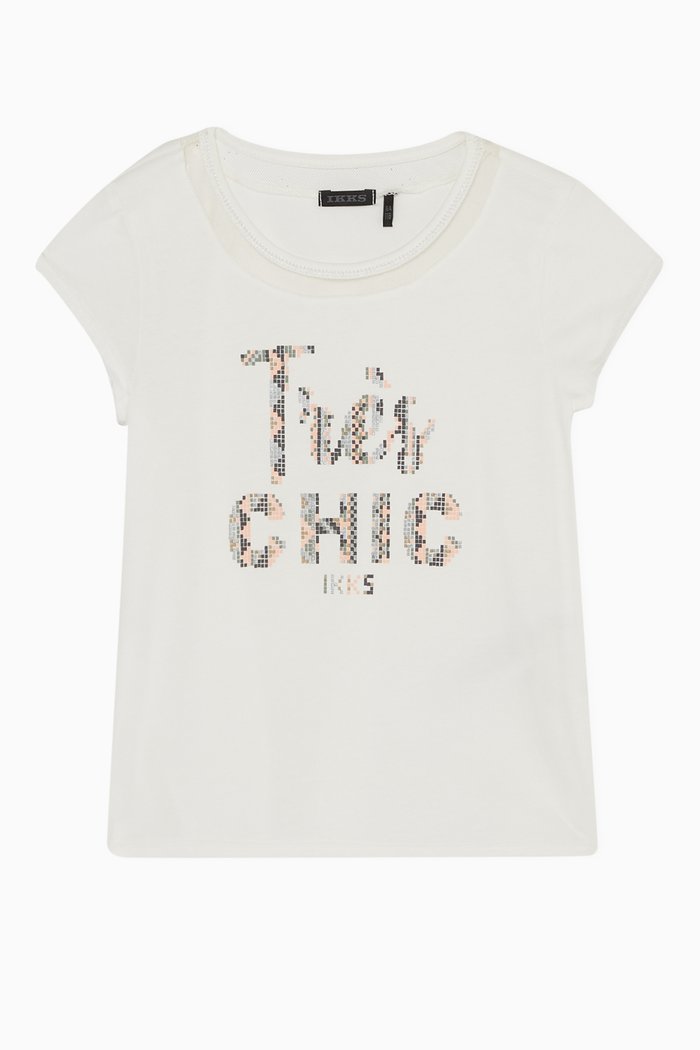 

Printed Cotton T-Shirt, White