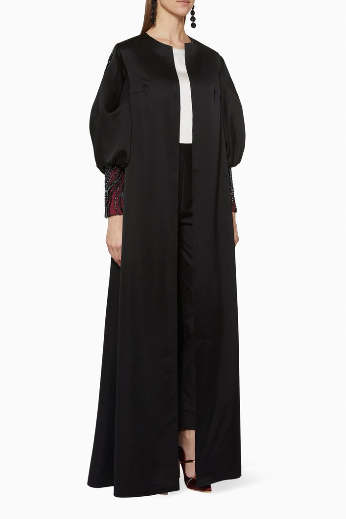 

Embellished Abaya, Black
