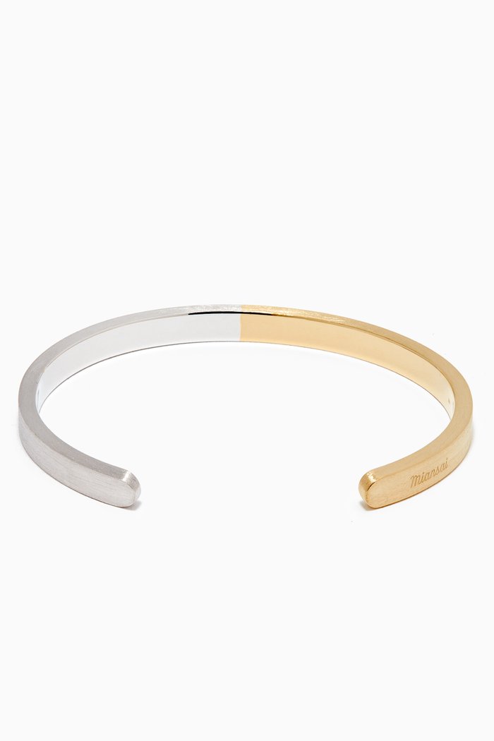 

Singular Two-Tone Cuff in Sterling Silver, Multicolour