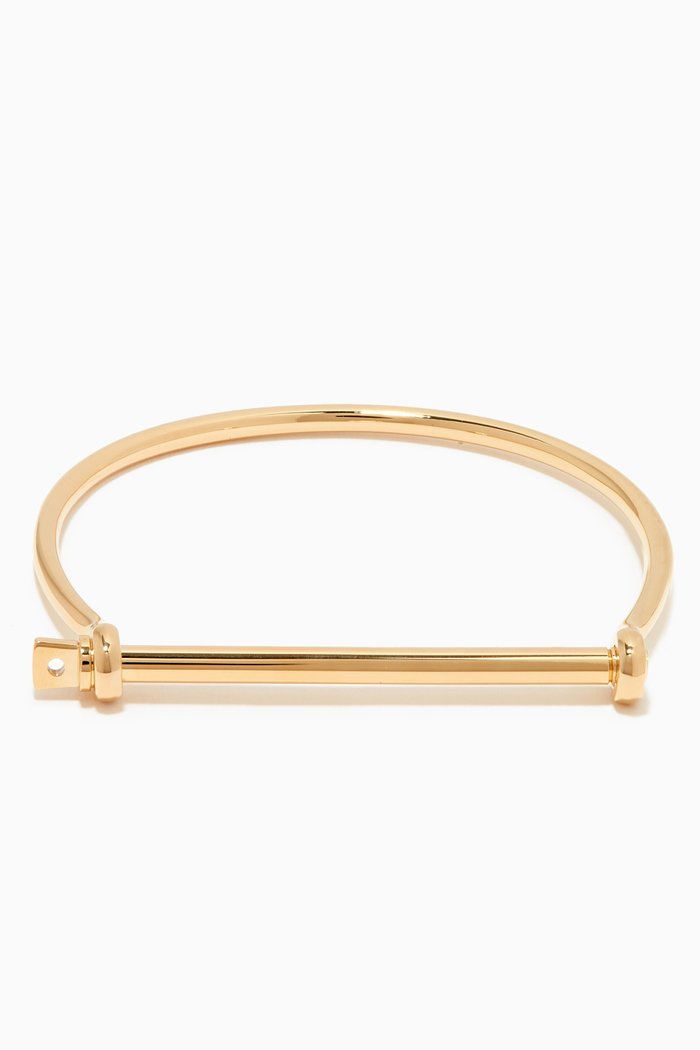 

Thin Screw Cuff Bracelet in 18kt Gold Plating