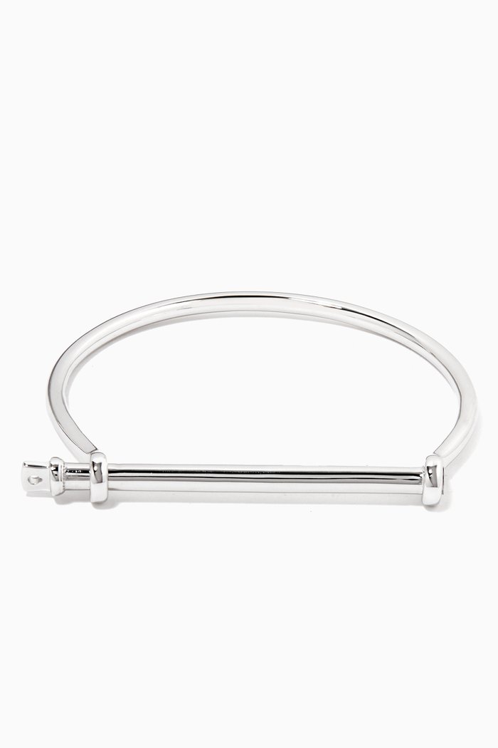 

Thin Screw Cuff Bracelet in 18kt Silver Plating