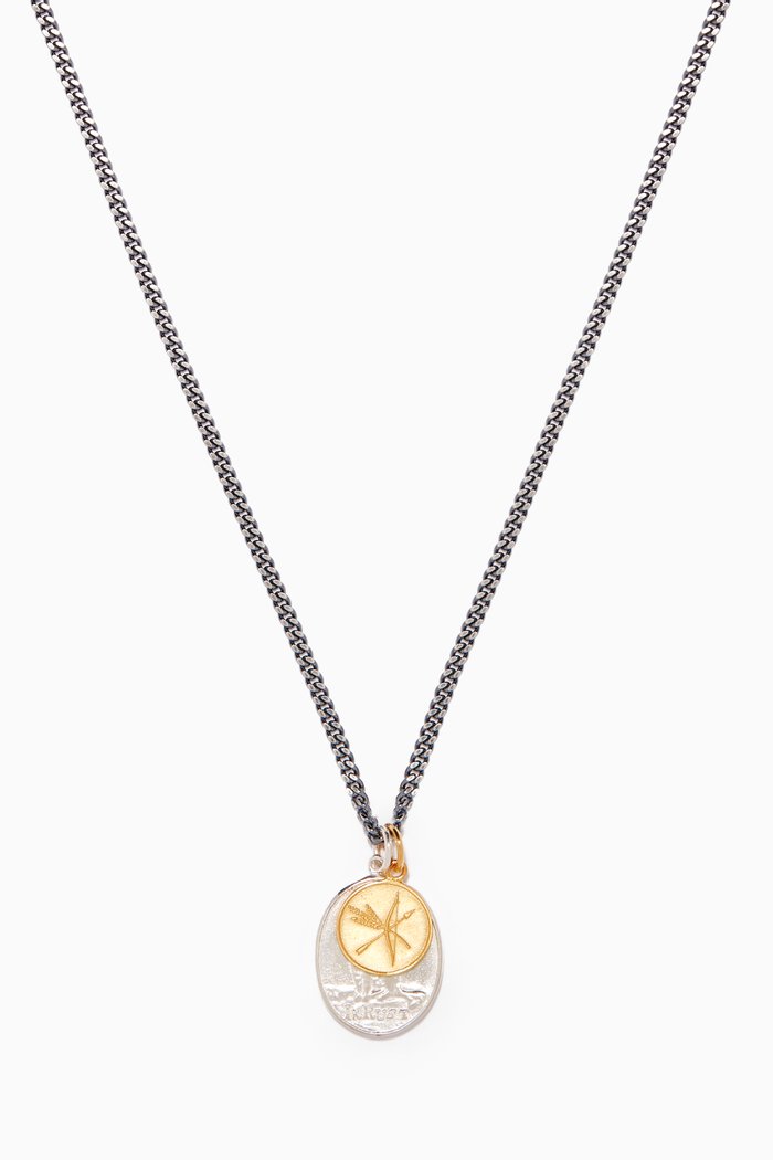 

Wolf Pendant Necklace in Gold Vermeil & Sterling Silver