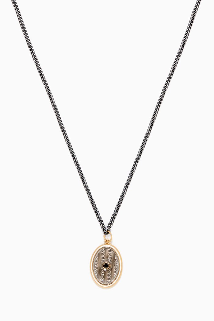 

Argyle Black Diamond Necklace in Gold Vermeil, Grey