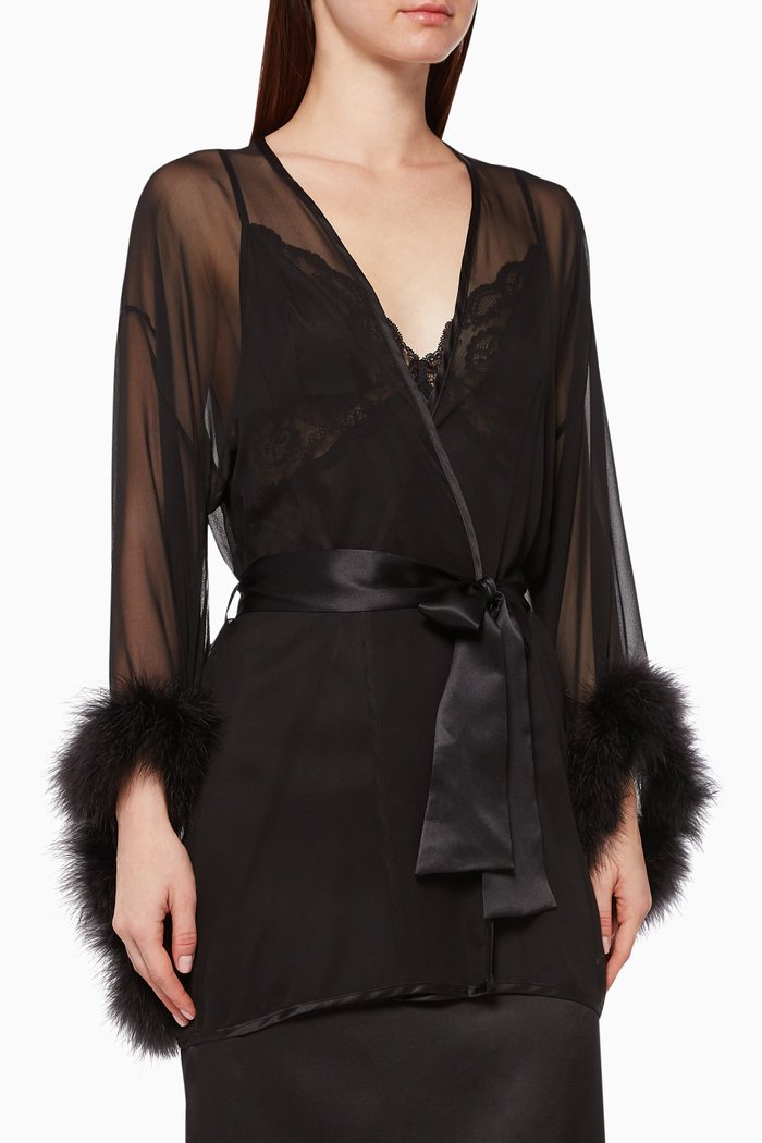 

Diana Silk Kimono, Black