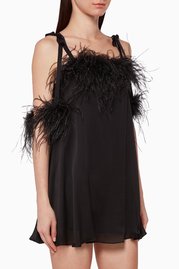 

Esme Silk Babydoll Dress, Black
