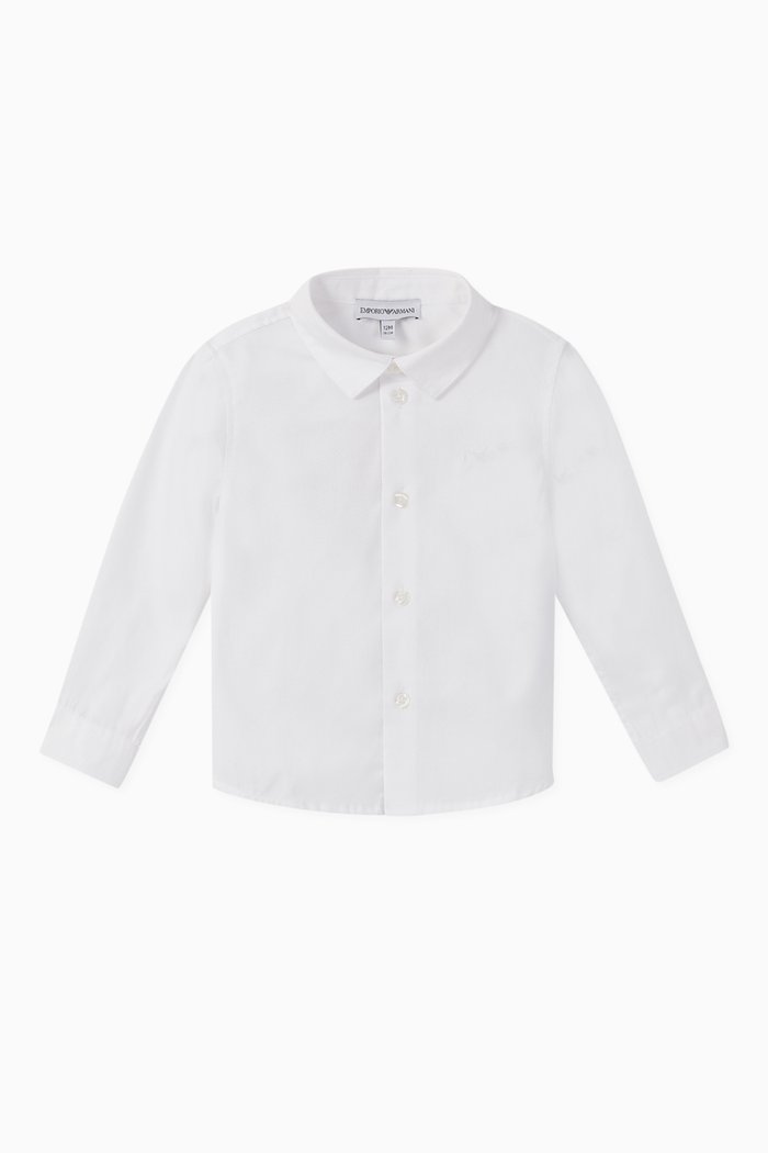 

Micro EA Cotton Blend Shirt, White