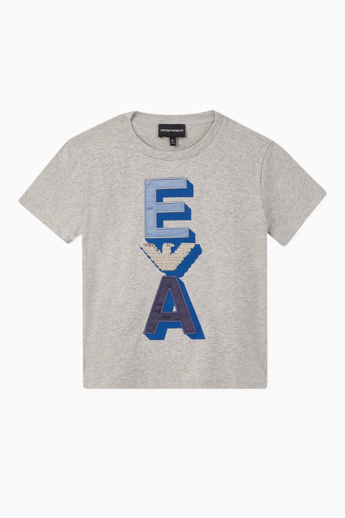 

EA Macro Sequin Jersey T-Shirt, Grey