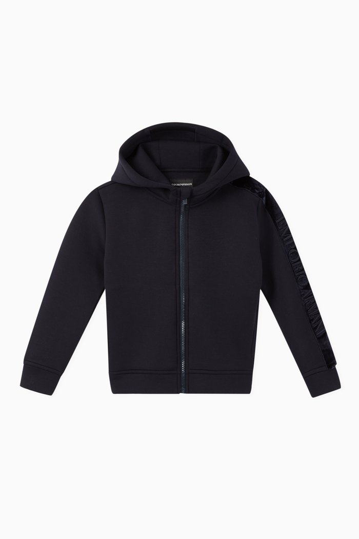 

EA Tape Hooded Jersey Sweatshirt, Blue