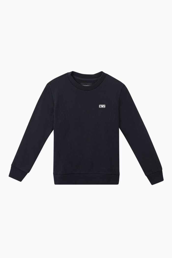 

Logo Patch Jersey Sweatshirt, Blue