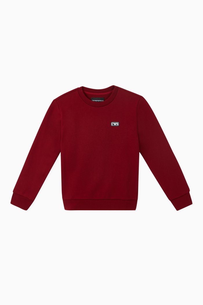 

Logo Patch Jersey Sweatshirt, Red
