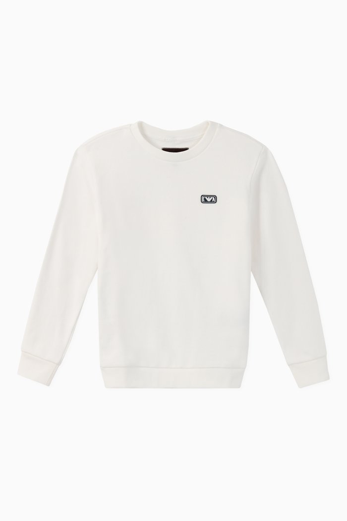 

Logo Patch Jersey Sweatshirt, White